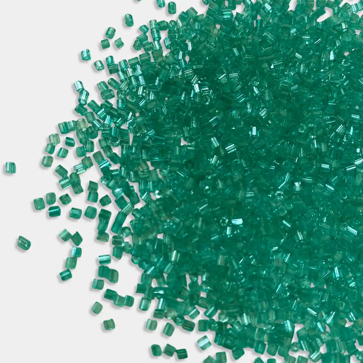 Cut Beads or Cutdana 2mm Cyan Green Color (25grams)