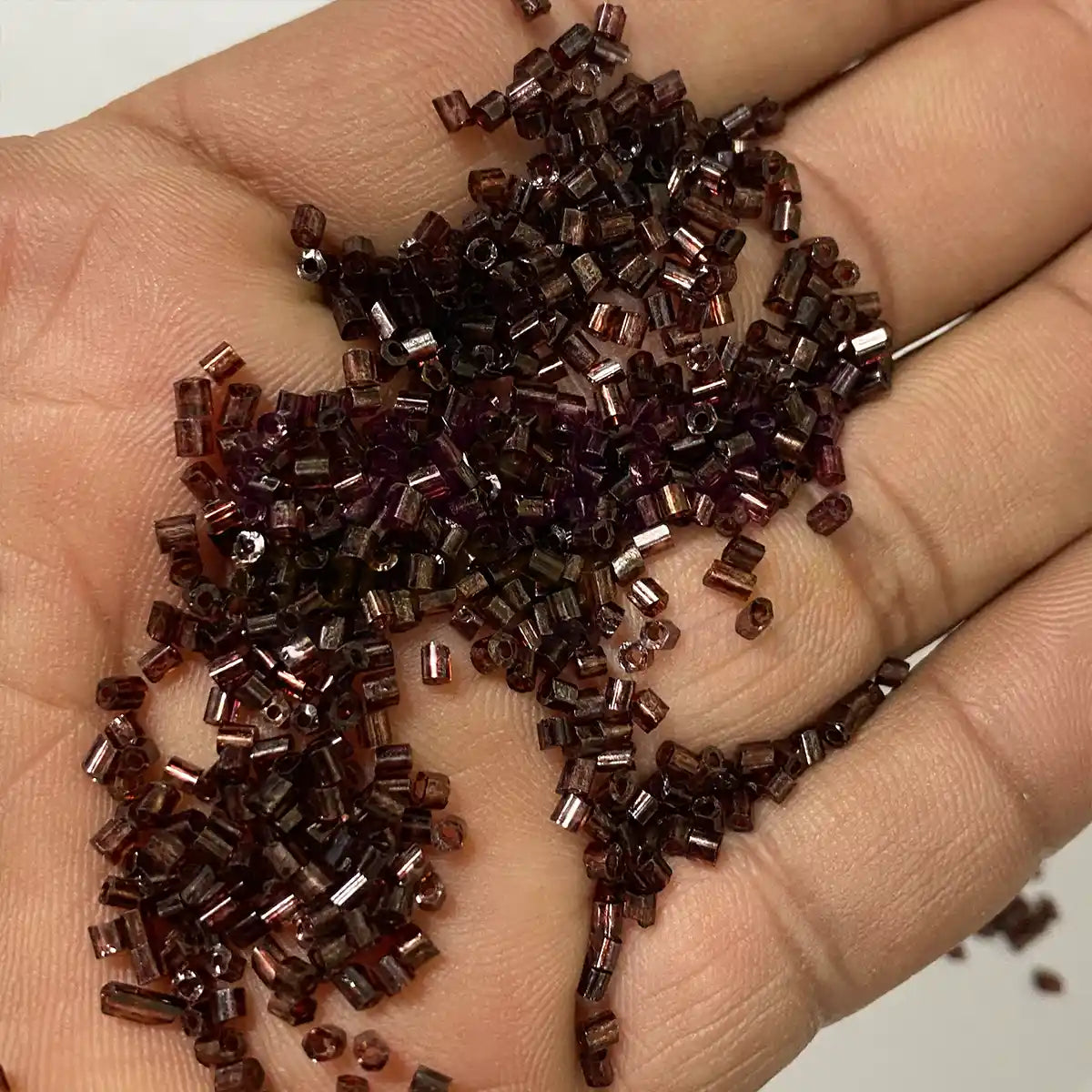 Cut Beads or Cutdana 2mm Dark Brown Color (25grams)
