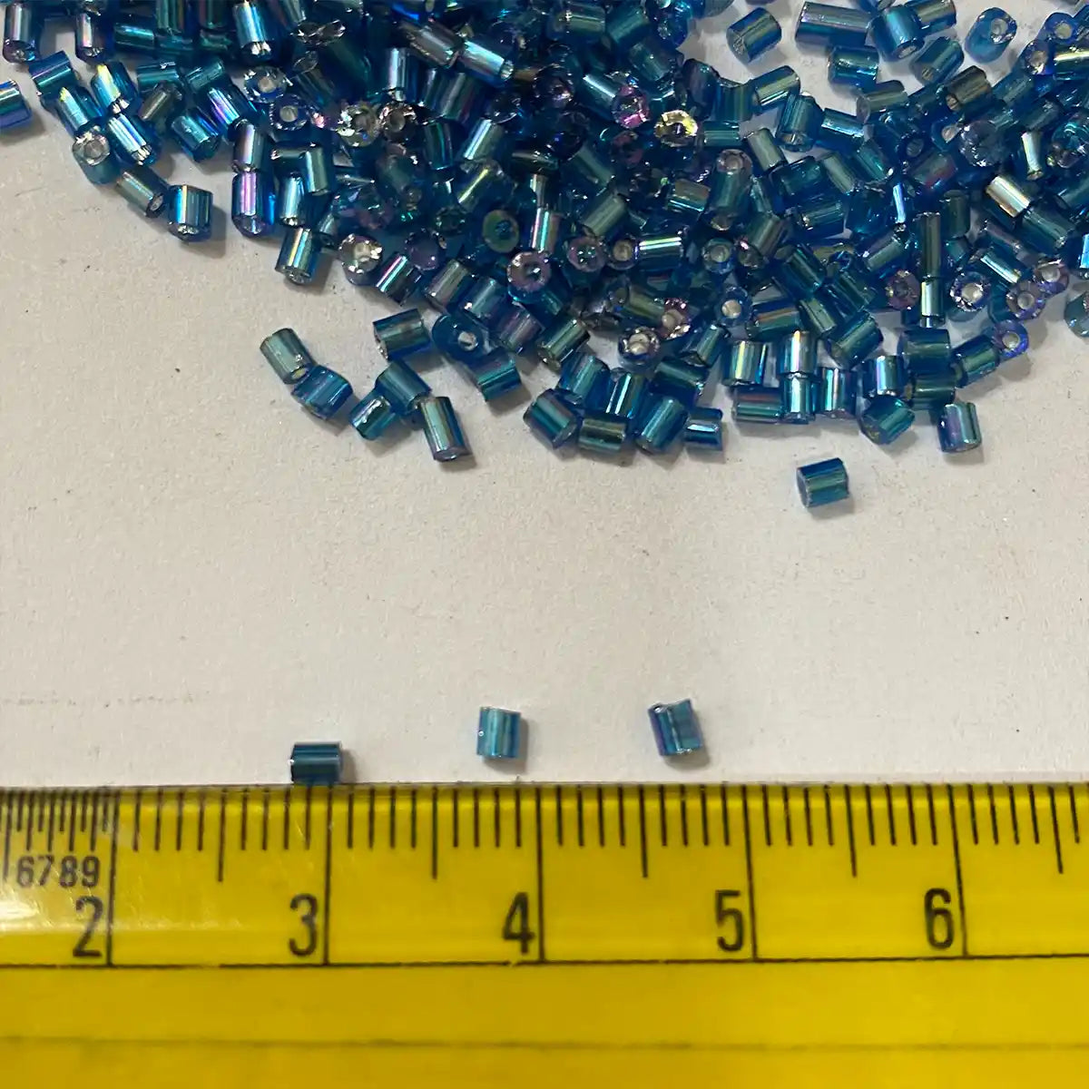 Cut Beads or Cutdana 2mm Peacock Blue Color (25grams)