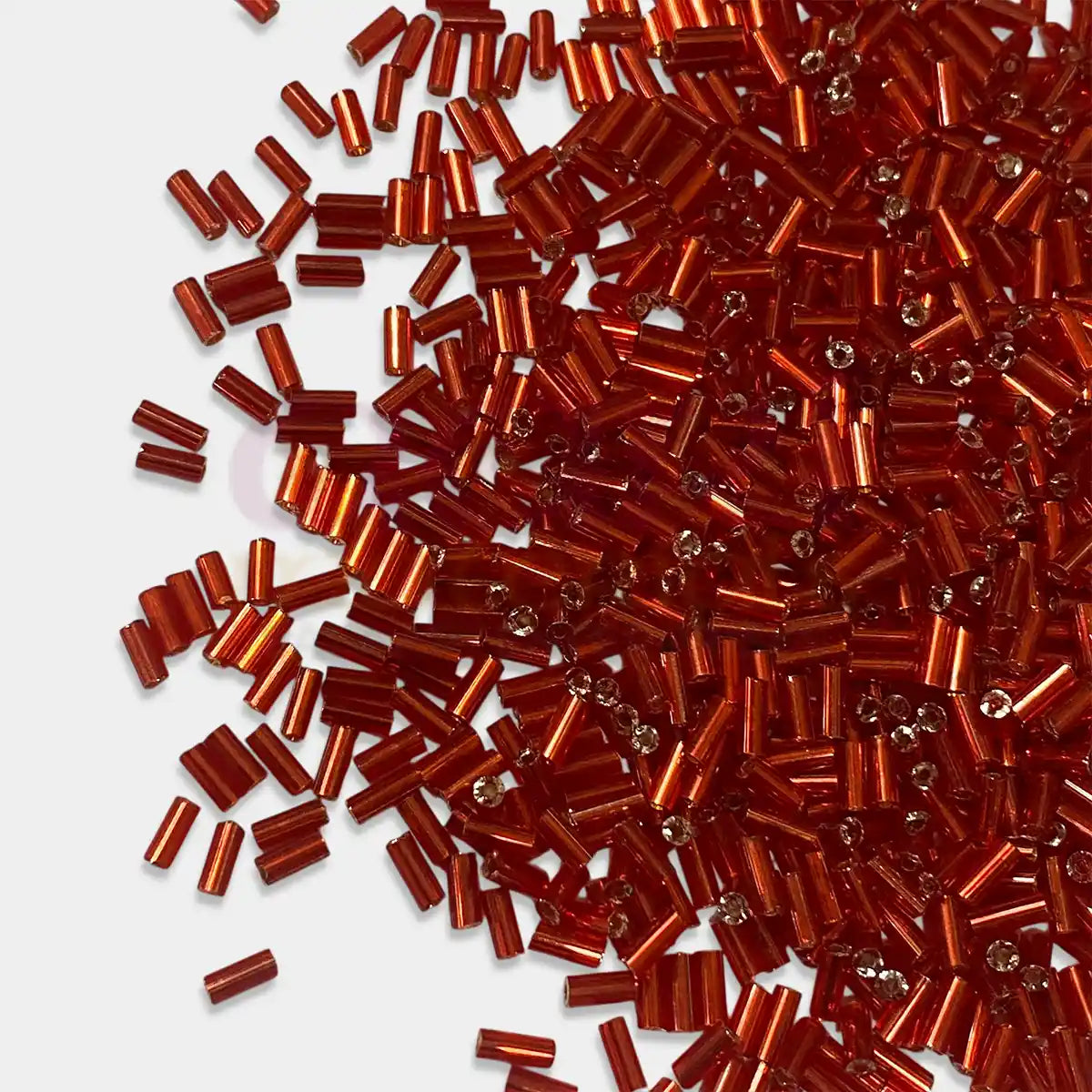 Cut Beads or Tube Beads (4mm) Red Color (25grams)