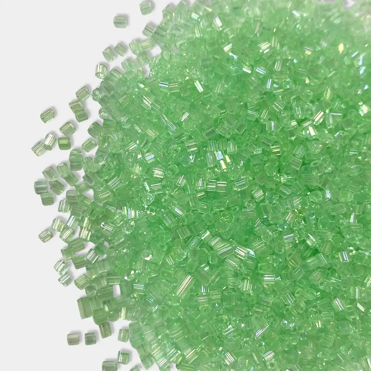 Cut Beads or Cutdana Beads (11/0-2.0mm) Light Green Color (25grams)