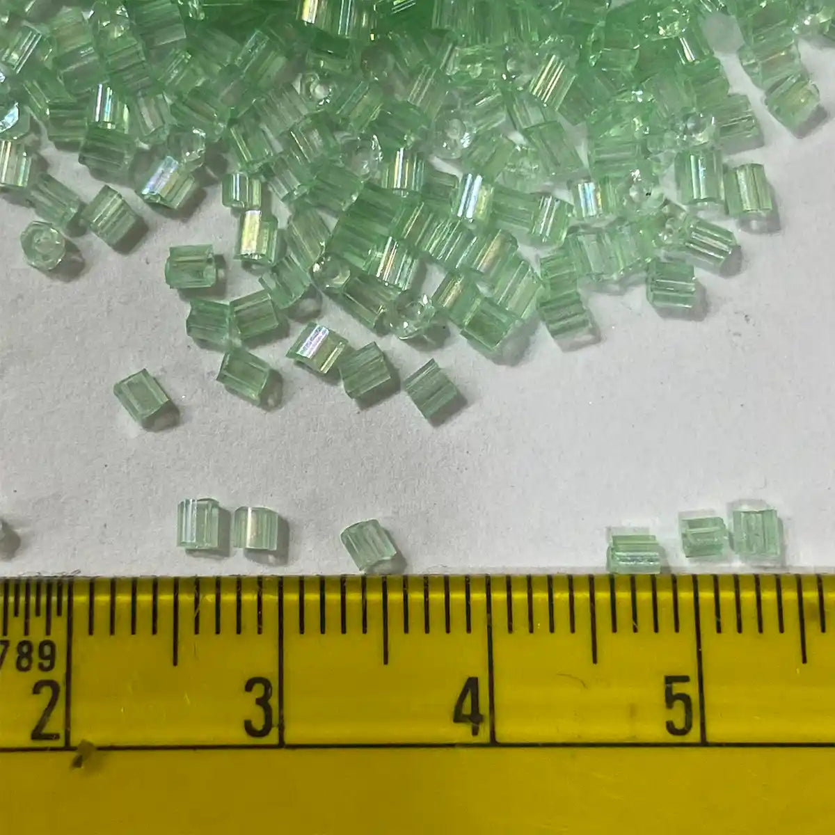 Cut Beads or Cutdana Beads (11/0-2.0mm) Light Green Color (25grams)