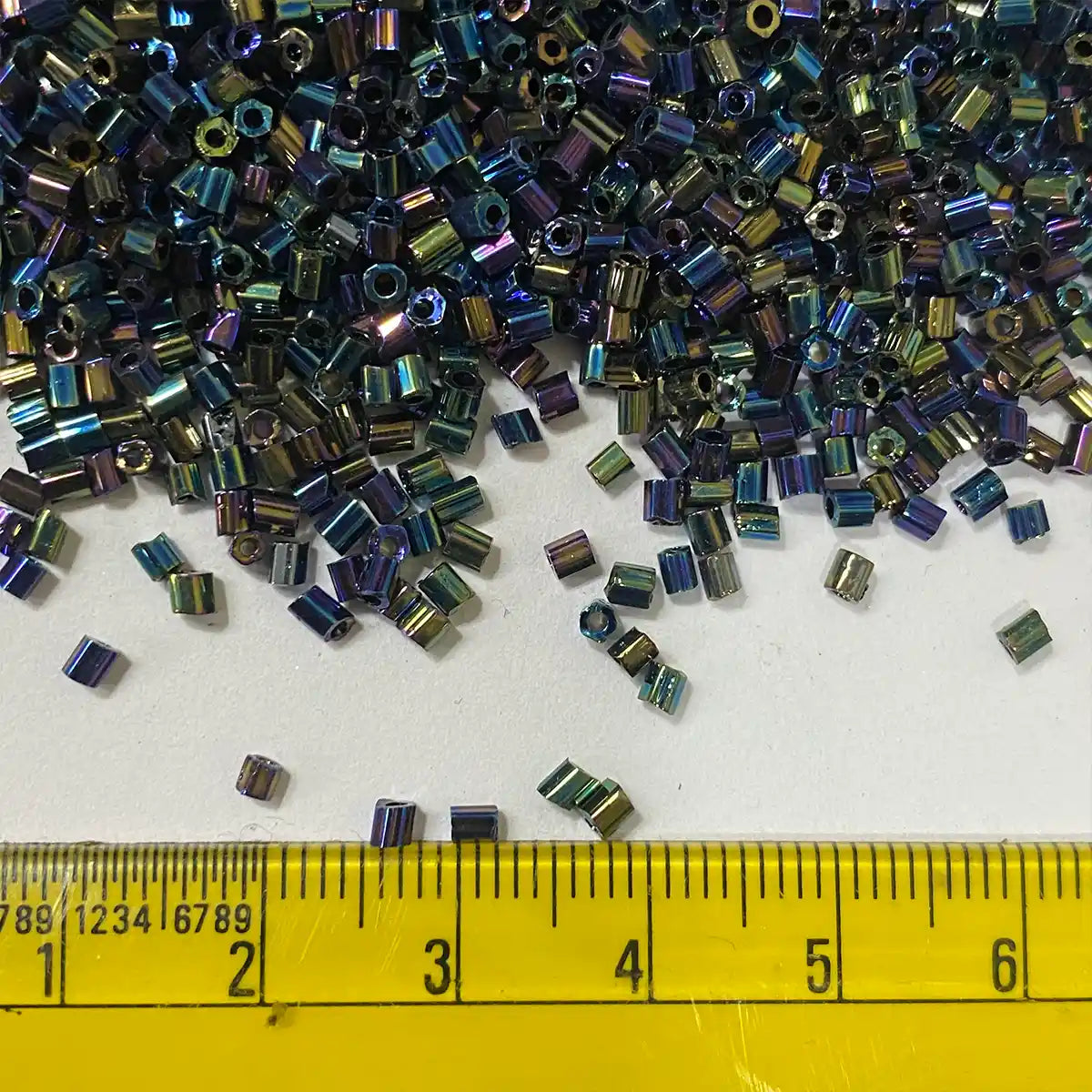 Cut Beads or Cutdana Beads (11/0-2.0mm) Peacock Color (25grams)