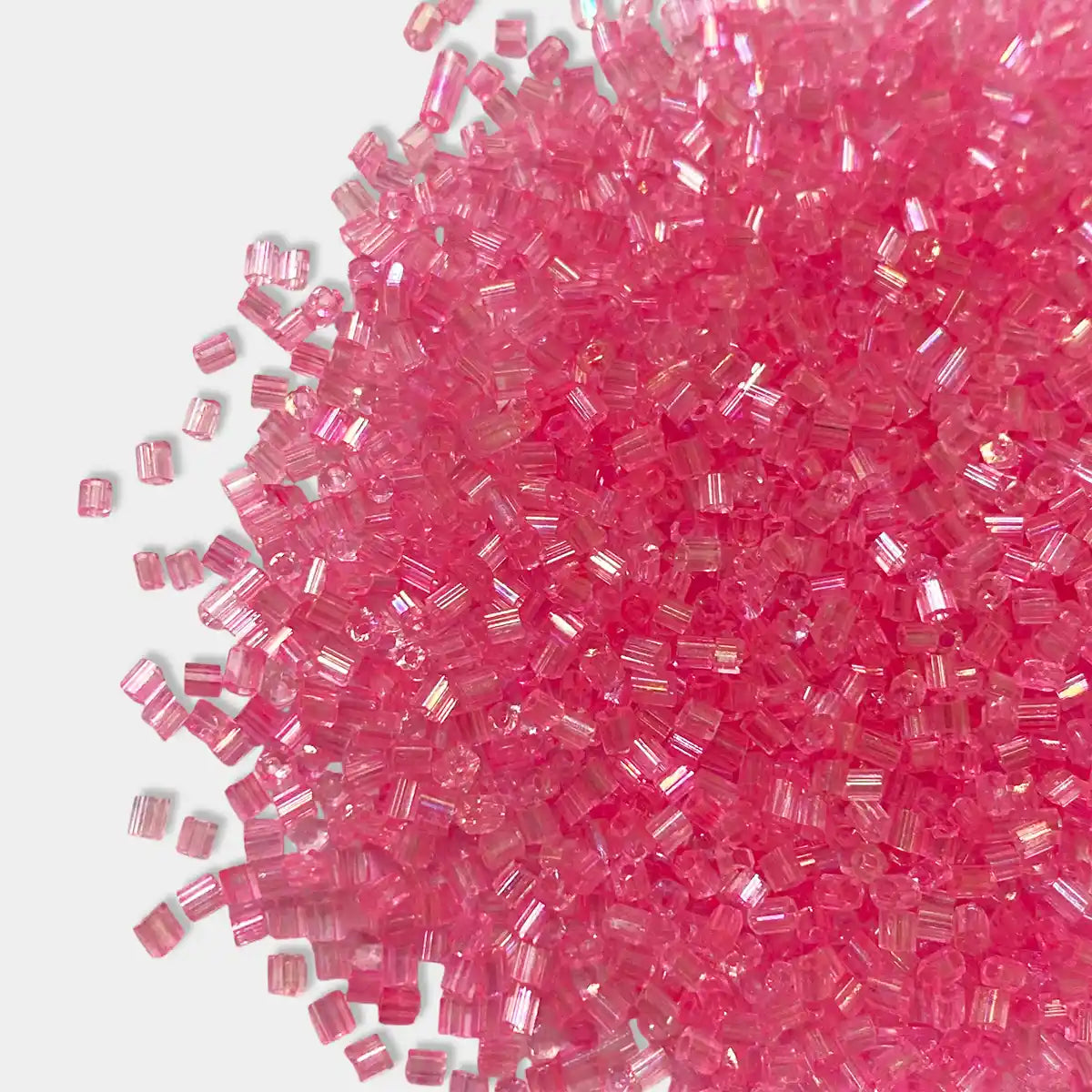 Cut Beads or Cutdana Beads (11/0-2.0mm) Pink Color (25grams)