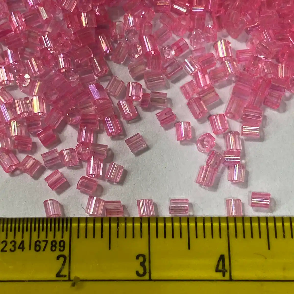 Cut Beads or Cutdana Beads (11/0-2.0mm) Pink Color (25grams)