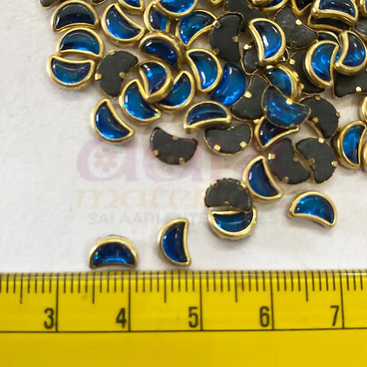 D-Cut Moon Shape  Kundan Stone 6x4mm (20grams)