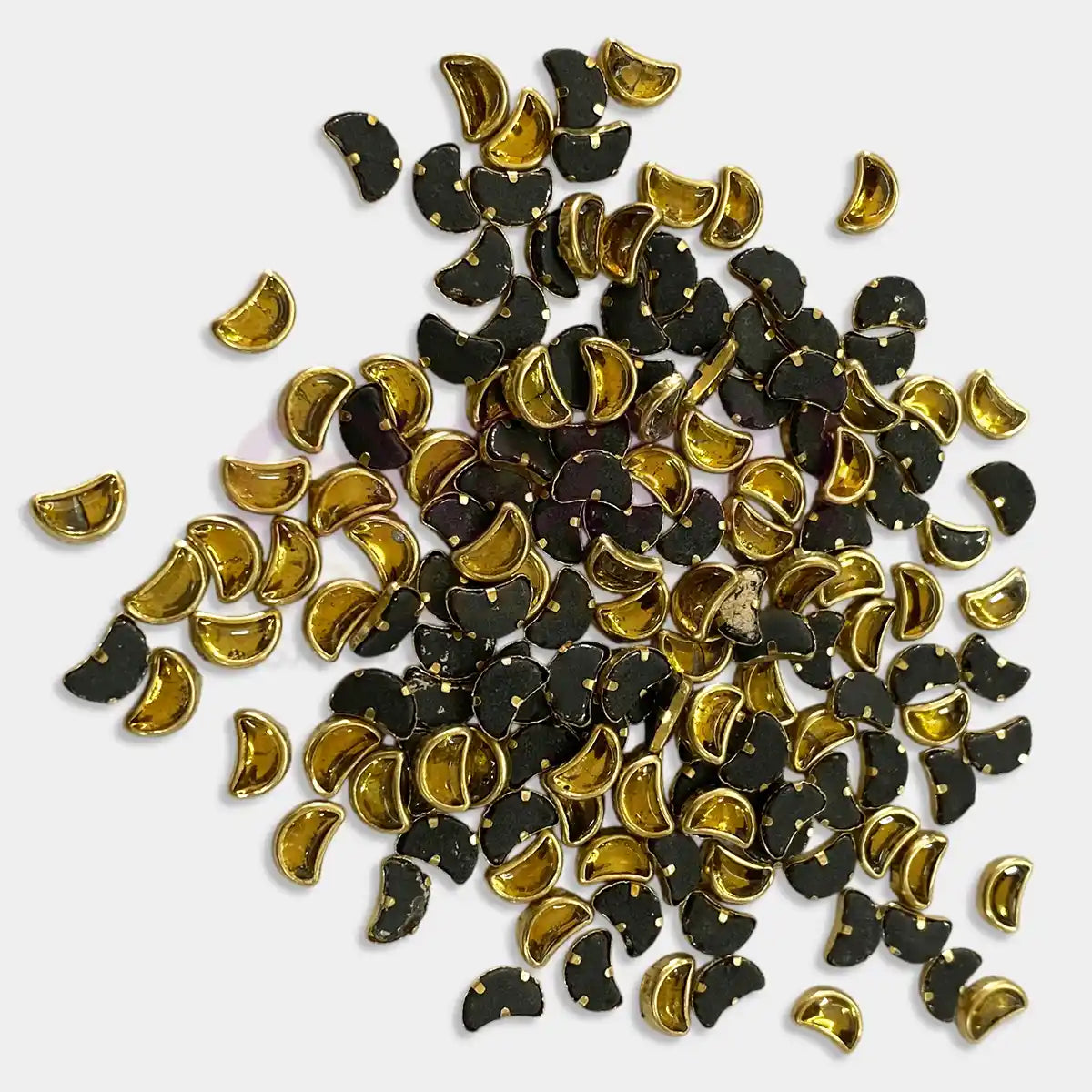D-Cut Moon Shape  Kundan Stone 6x4mm (20grams)
