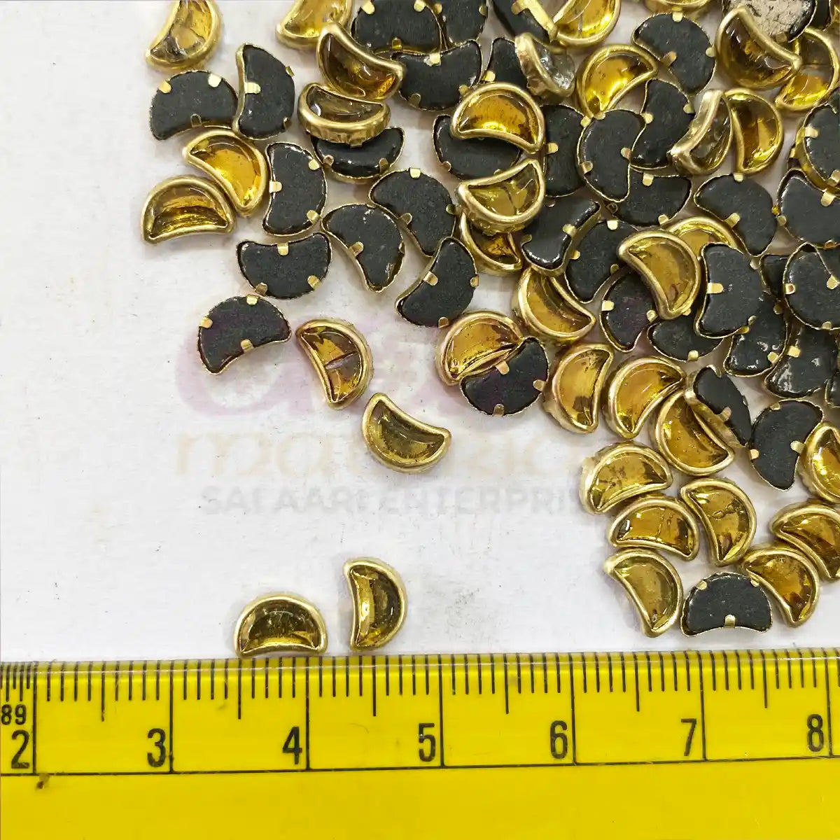 D-Cut Moon Shape  Kundan Stone 6x4mm (20grams)