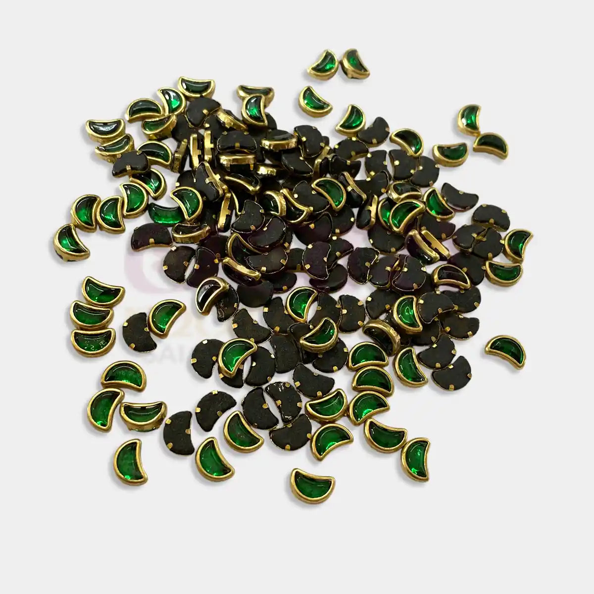 D-Cut Moon Shape  Kundan Stone 6x4mm (20grams)