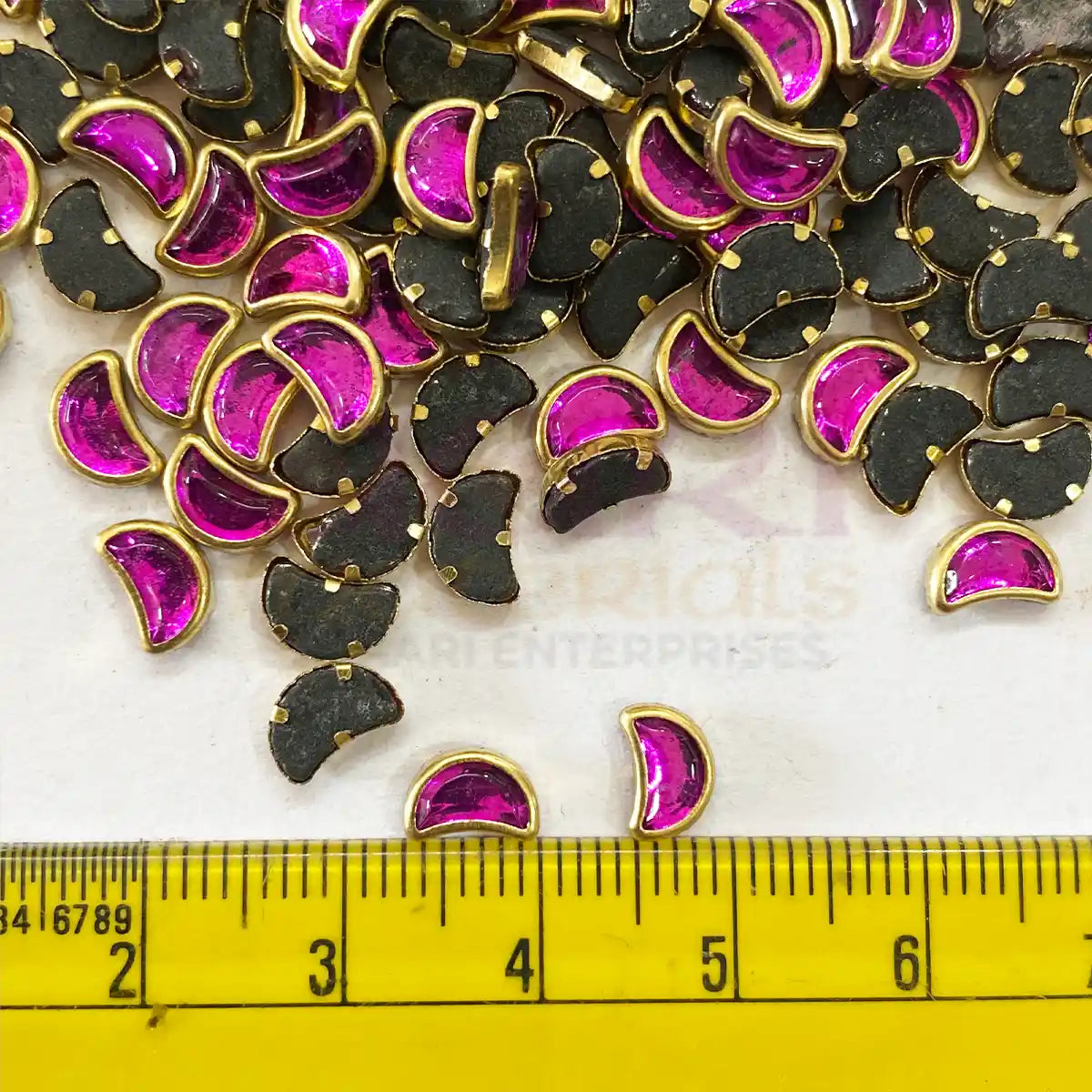 D-Cut Moon Shape  Kundan Stone 6x4mm (20grams)