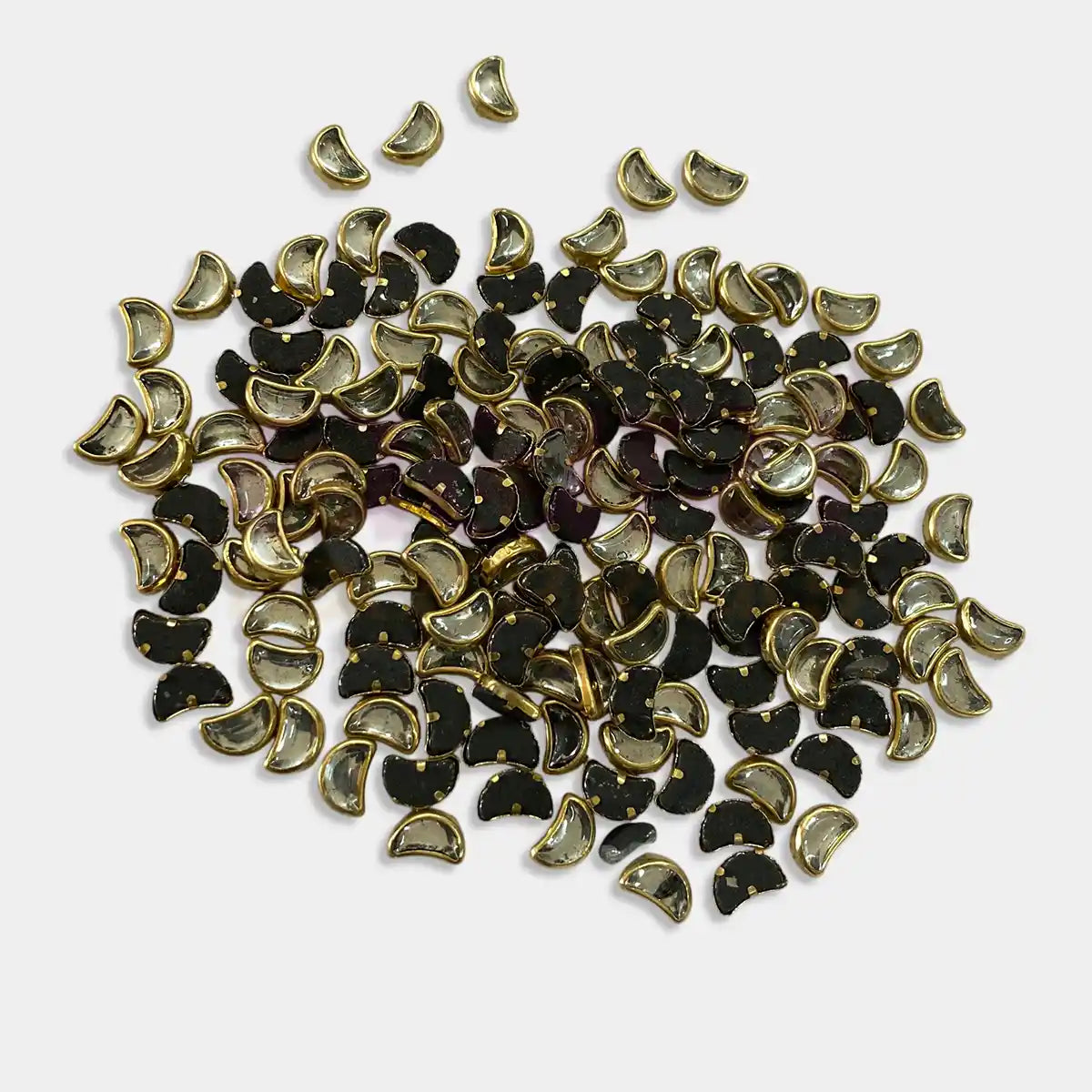 D-Cut Moon Shape  Kundan Stone 6x4mm (20grams)
