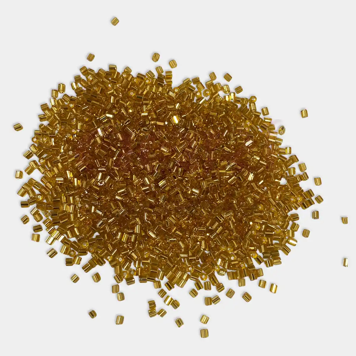 Cut Beads/Glass Seed Beads (11/0-2.0mm) Dark Gold Color (25grams)