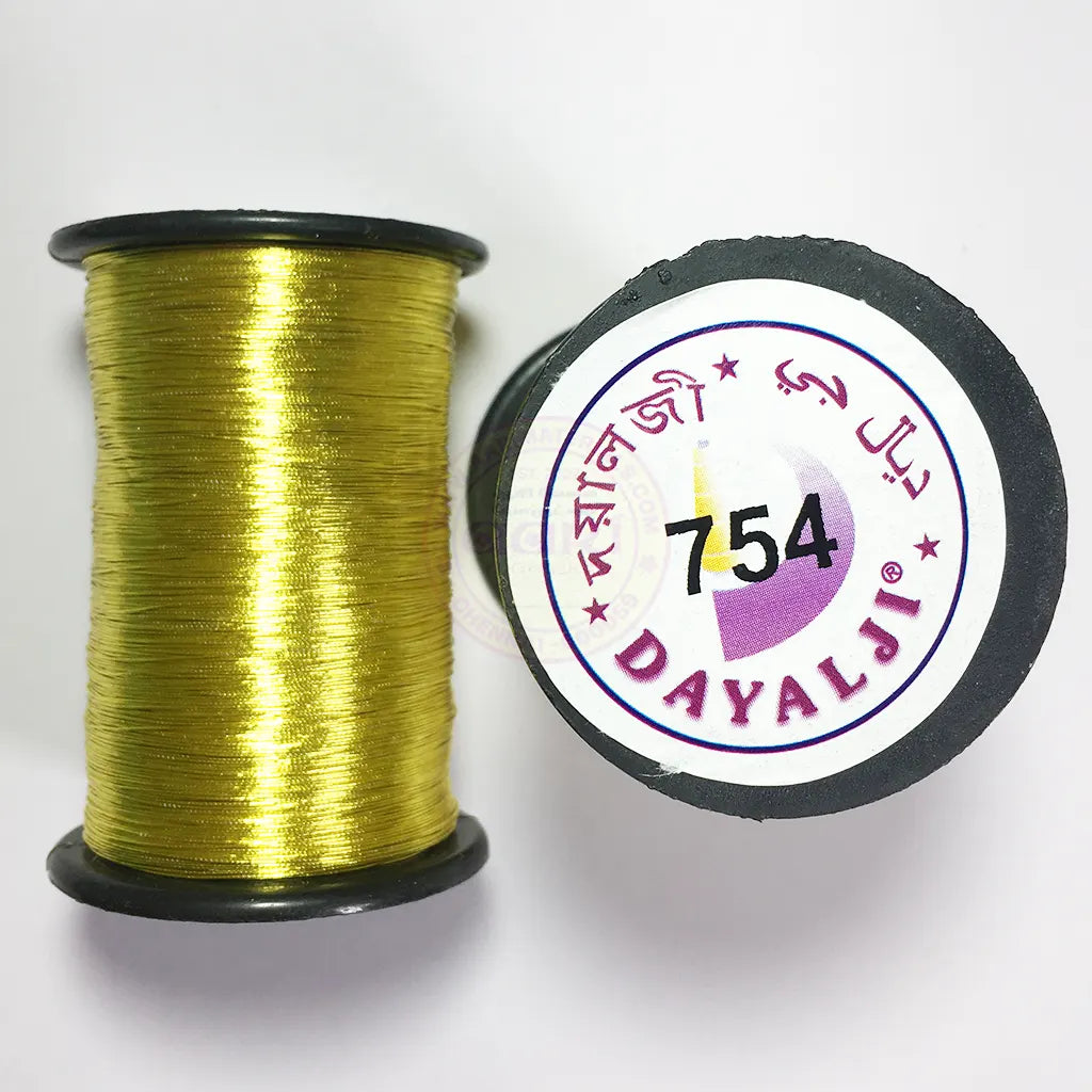 Dayalji Zari thread 754 Yellow Gold Color 1pc