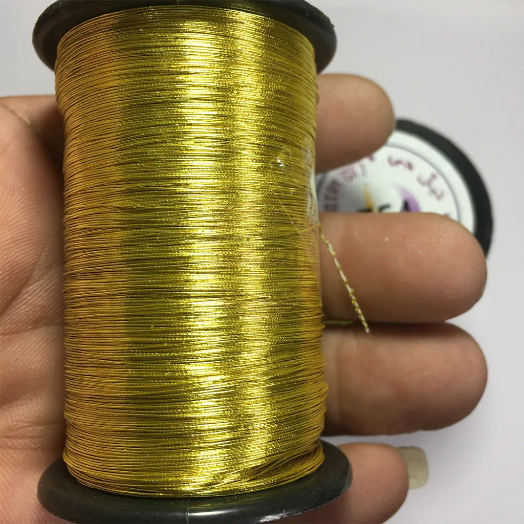 Dayalji Zari thread 754 Yellow Gold Color 1pc