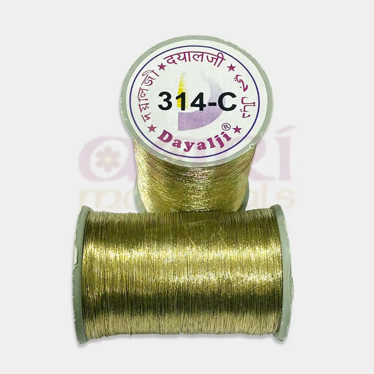 Dayalji Zari Thread – Light Antique Gold (314-C) Color (Pack of 1 Pc)