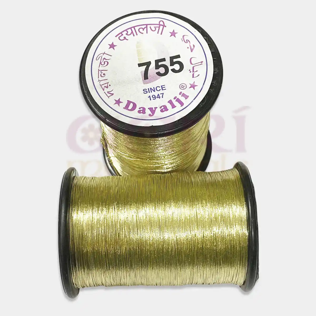 Dayalji Zari Thread – Light Gold (755) Color (Pack of 1 pc)