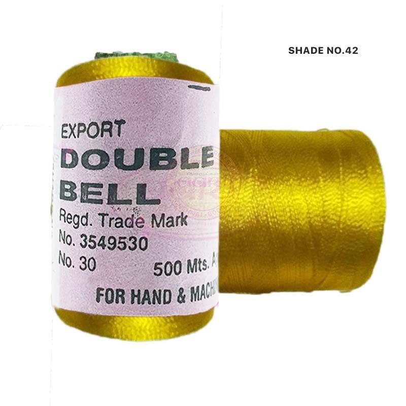 Double Bell Silk Thread for Embroidery - 1pc Color Shade No. 42