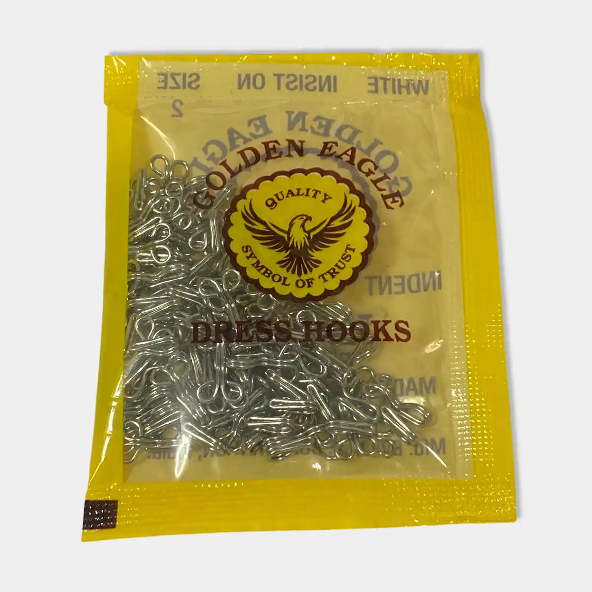 Dress Hook Size2 White or Silver 1 pack