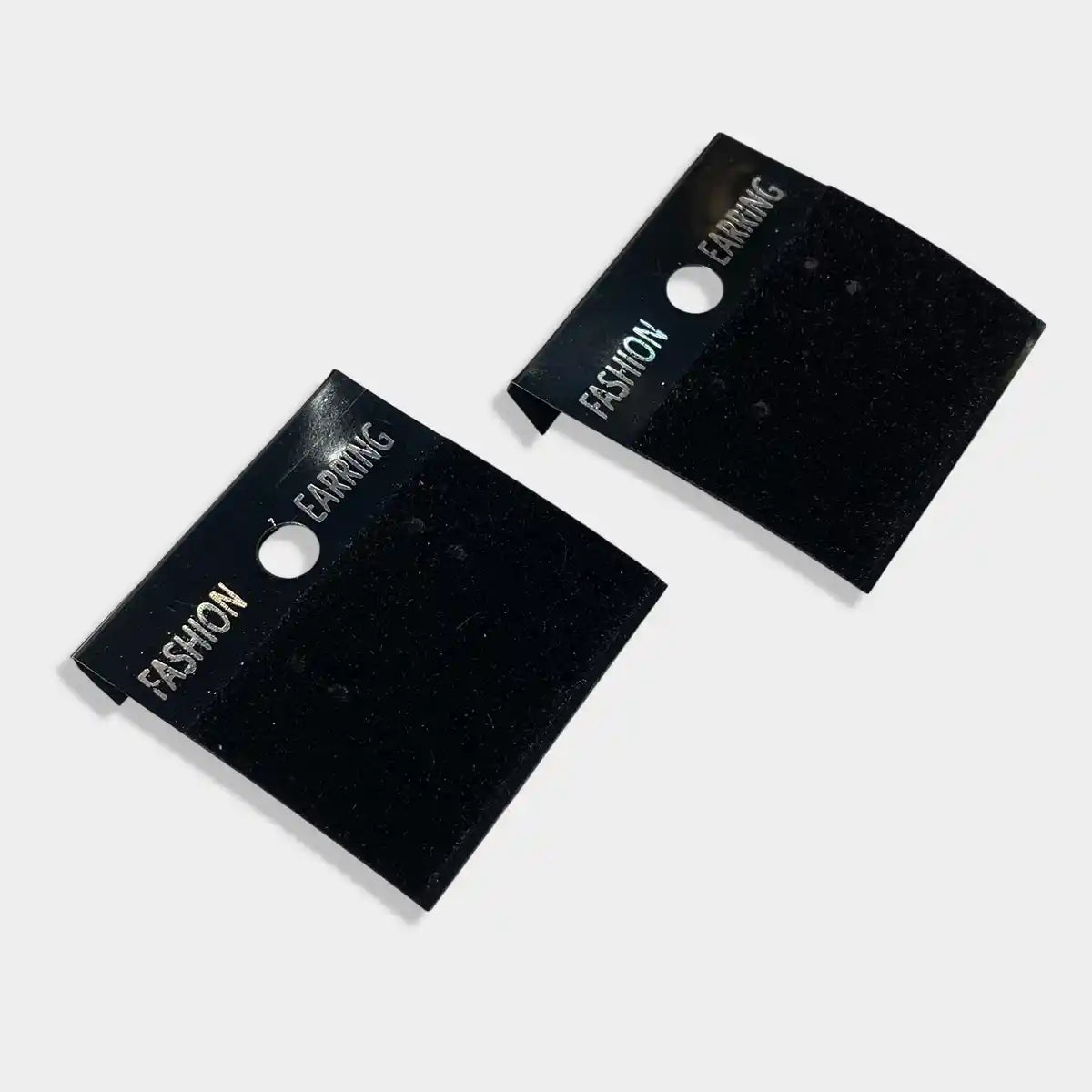 Earring Plastic Cards - Black Color Velvet Earring Display Cards 4cm (Pack of 6Pieces)