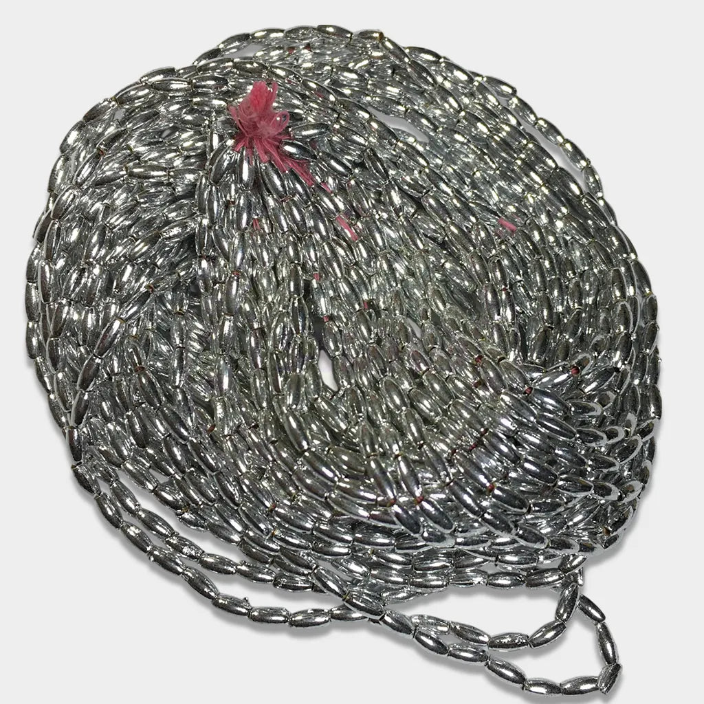 Eye Shape Beads 3MM Color Silver 1Bunch (12 Line)