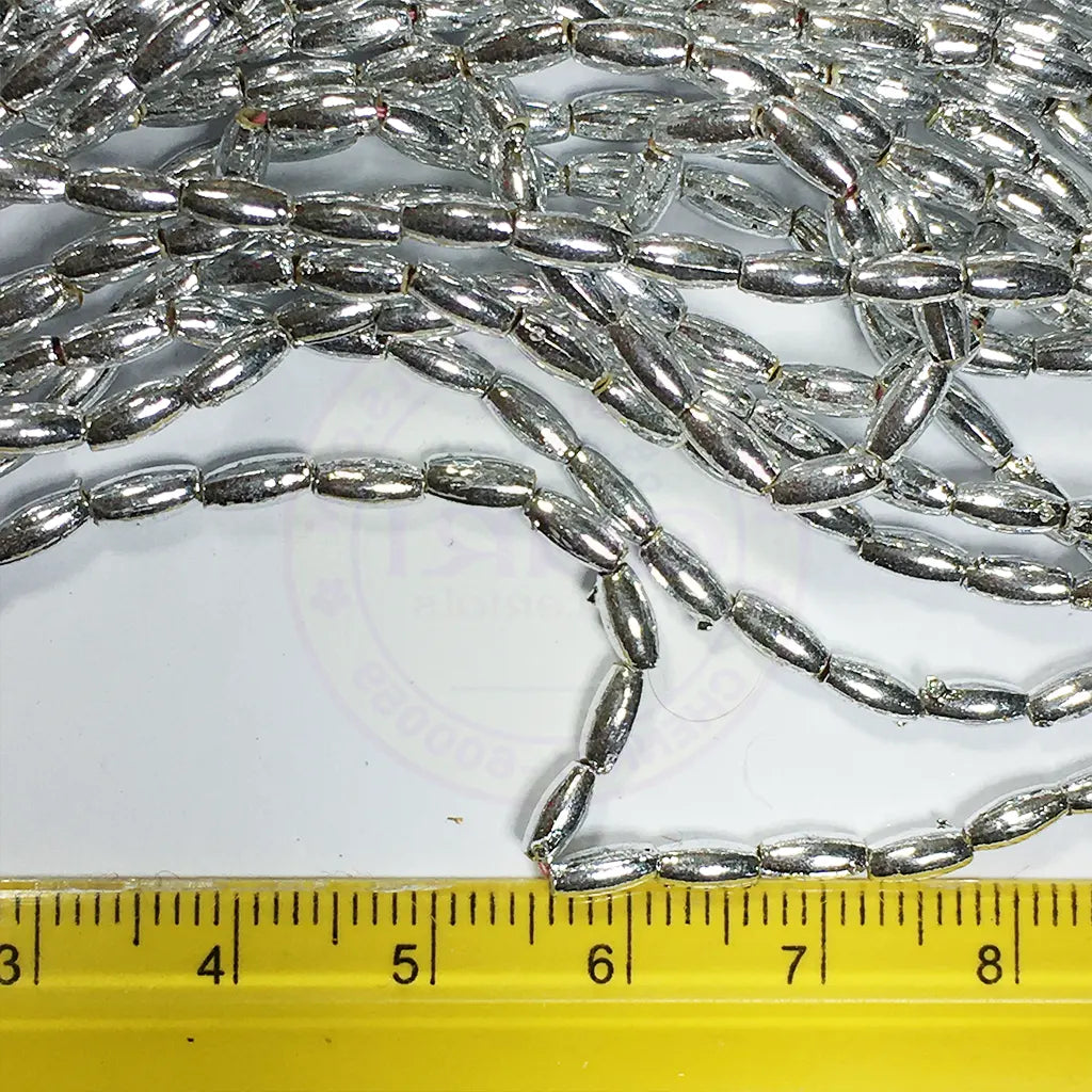 Eye Shape Beads 3MM Color Silver 1Bunch (12 Line)