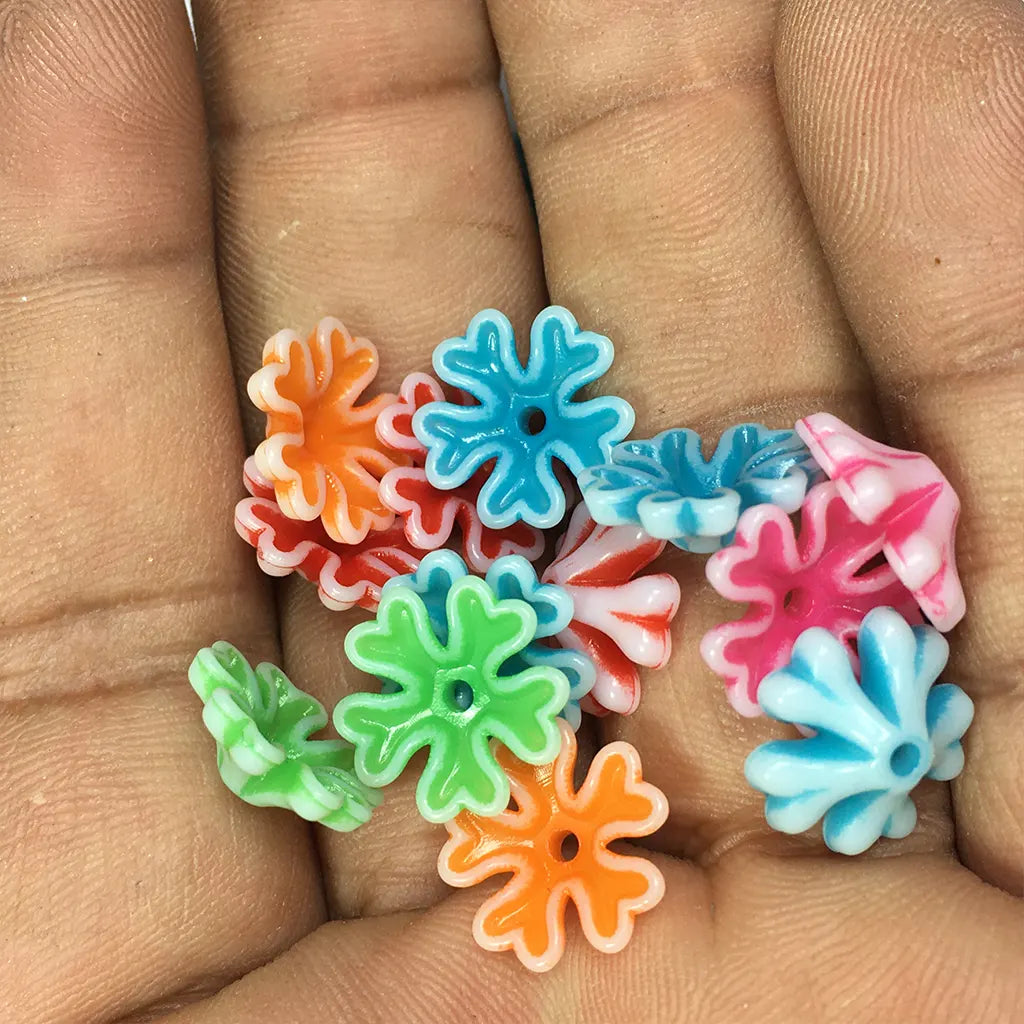 Flower Beads for Brooches Embroidery Design Mixed Colors 10grams