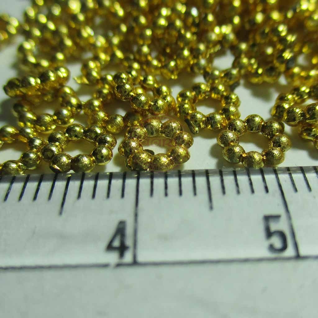 Flower Chakri / Polo Rings / Jarkan Chakri 5mm Gold Color  (10grams)