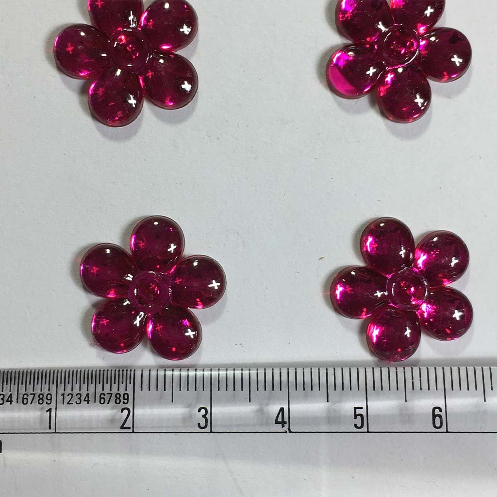 Flower Kundan Stone Rose Color 12pcs
