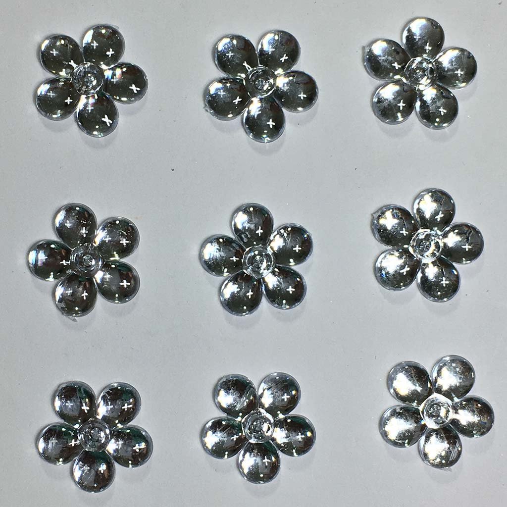Flower Kundan Stone White Color 12pcs