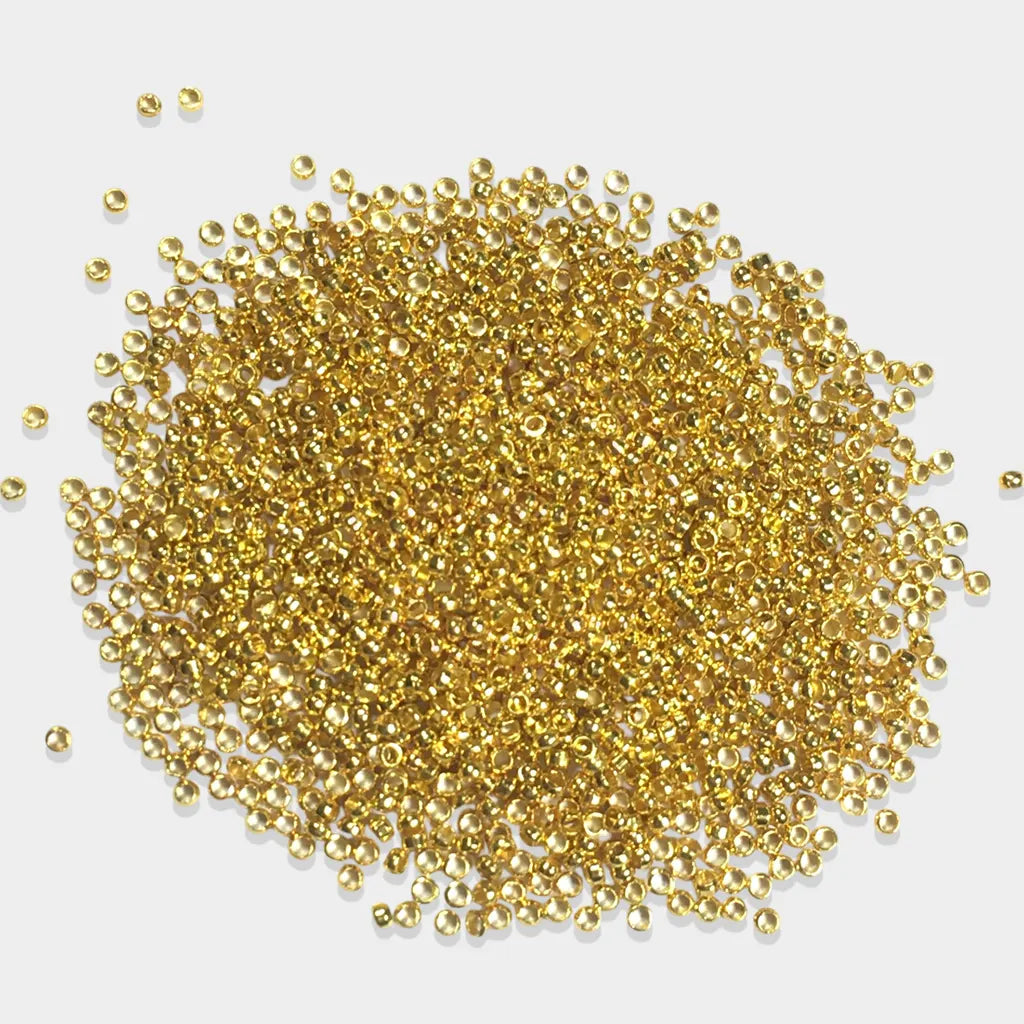 Gear Locks (Crimp Beads) Gold Pack of 100pcs for Jewelry Making