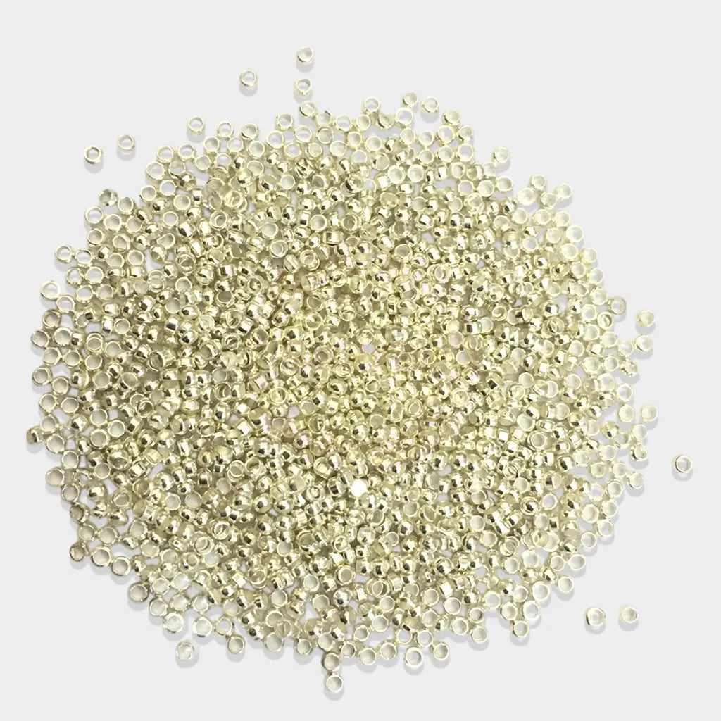 Gear Locks  (Crimp Beads) Silver Pack of 100pcs for Jewelry Making