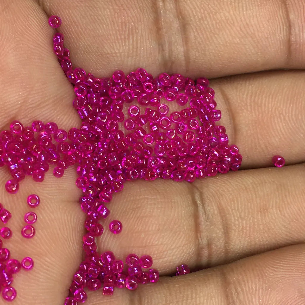 Glass Seed or Sugar Beads 2MM Rose Color (25grams)