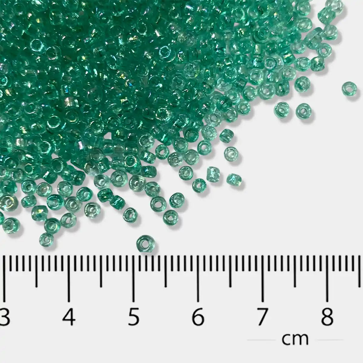 Glass Seed or Sugar Beads 2mm Color Cyan Color (25grams)