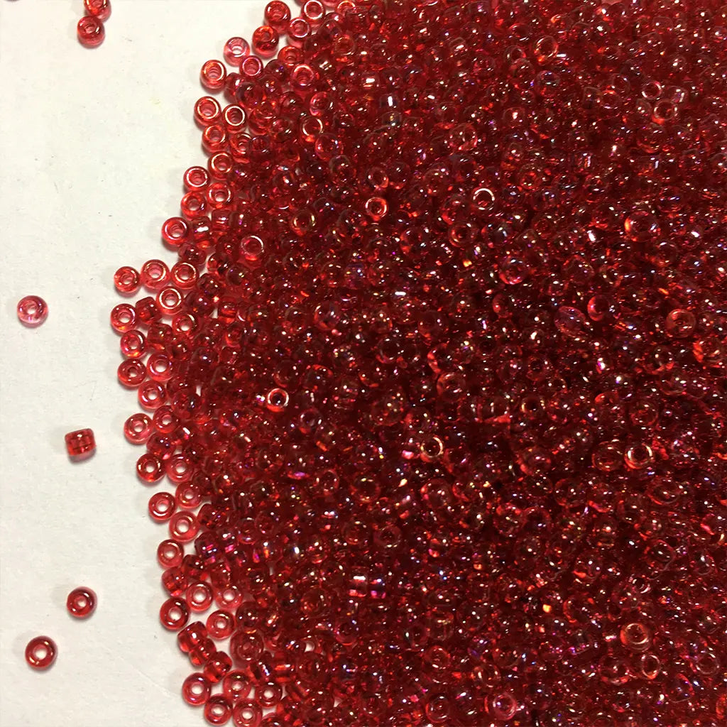 Glass Seed or Sugar Beads 2mm  Color Maroon (25grams)