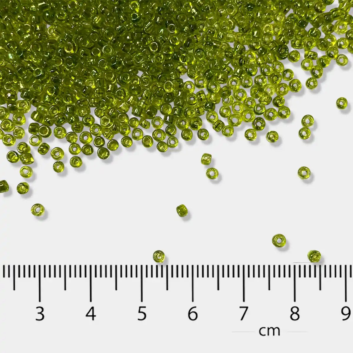 Glass Seed or Sugar Beads 2mm Color Olive Green Color (25grams)