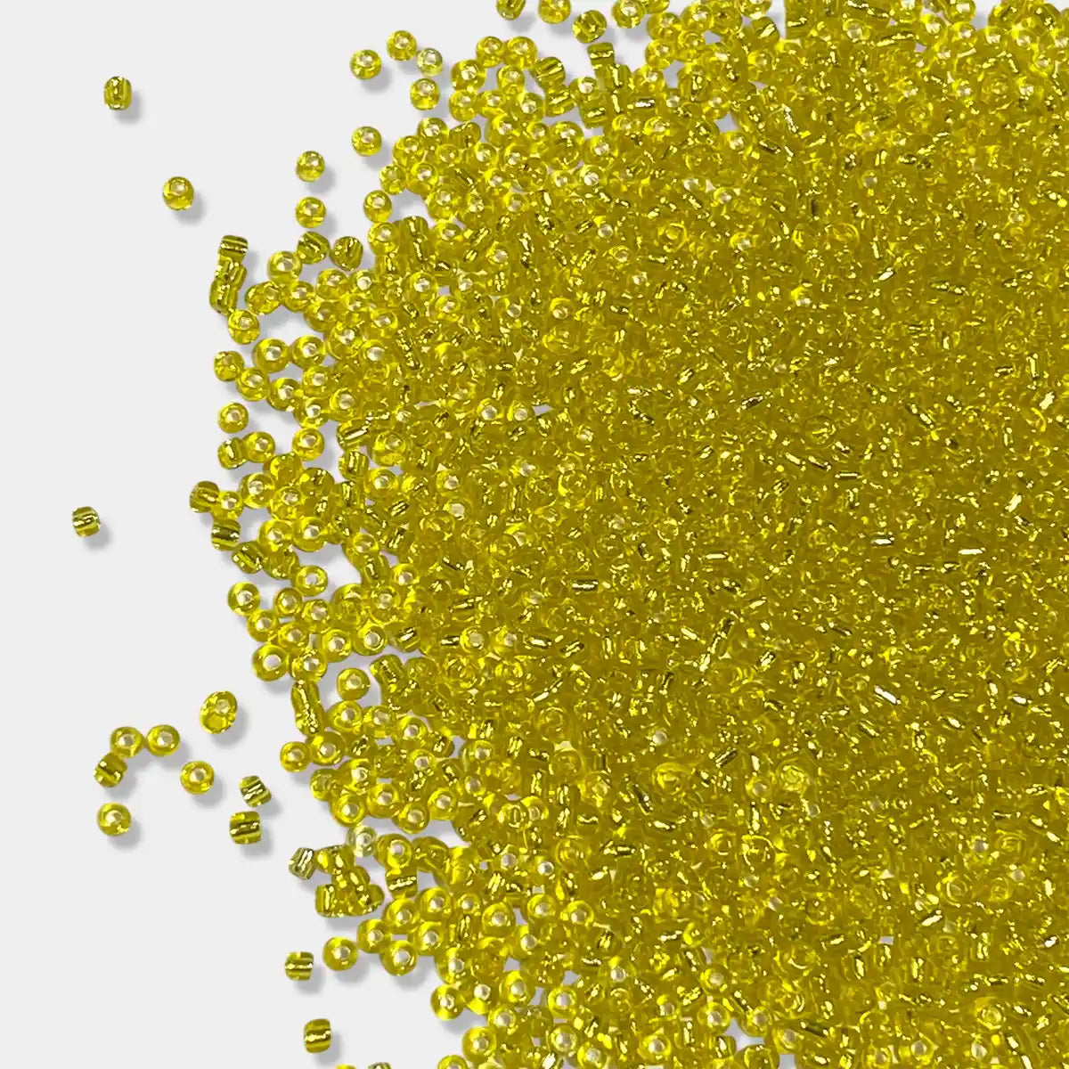 Glass Seed or Sugar Beads 2mm Color Yellow Color (25grams)