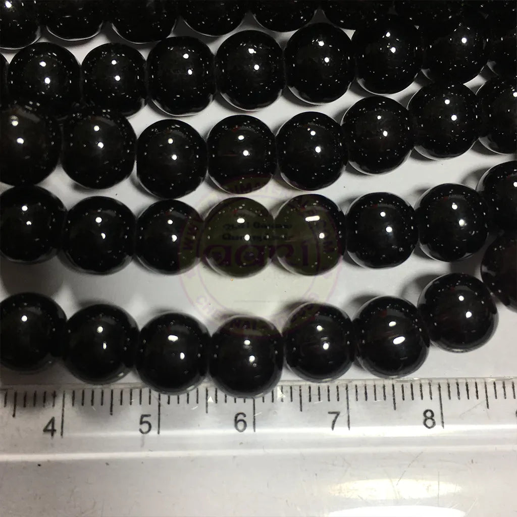 Glass beads Size 8mm (100 beads per string) Black