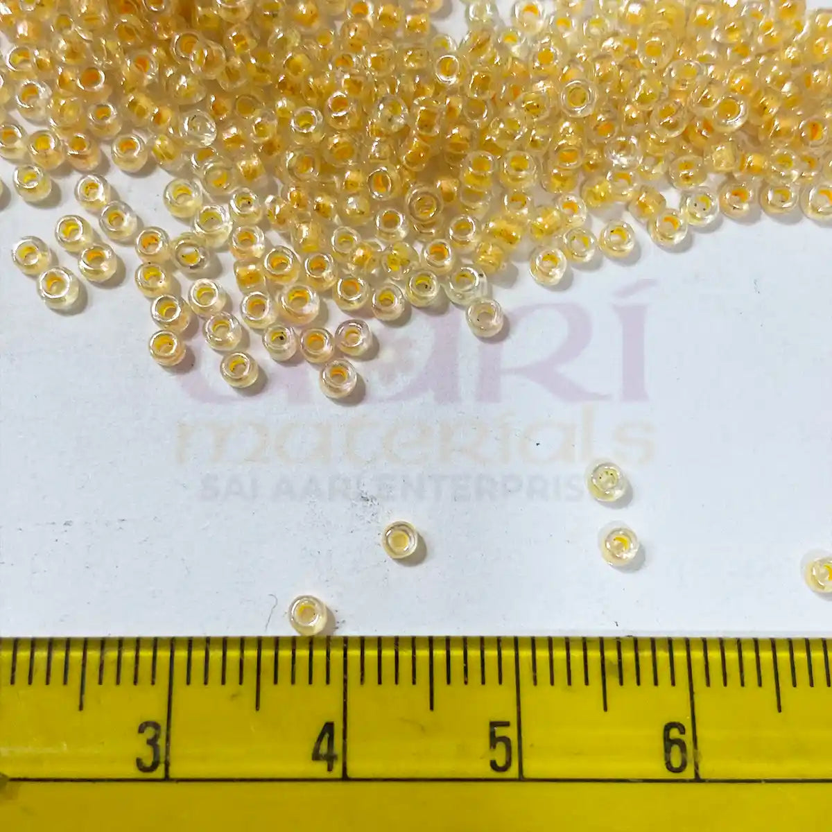 Glass Seed or Sugar Beads 2mm Baby Orange Color (25grams)