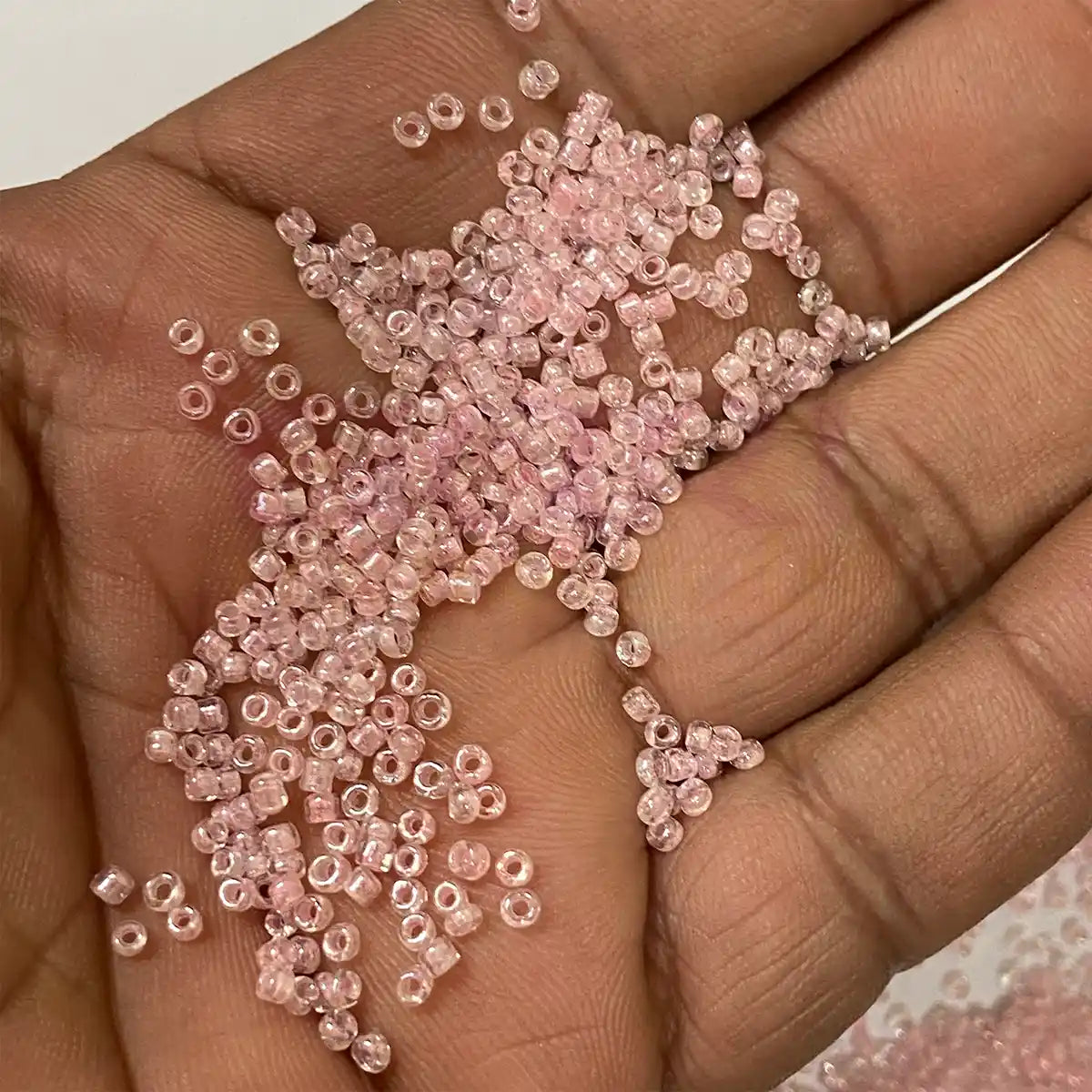 Glass Seed or Sugar Beads 2mm Baby Pink Color (25grams)