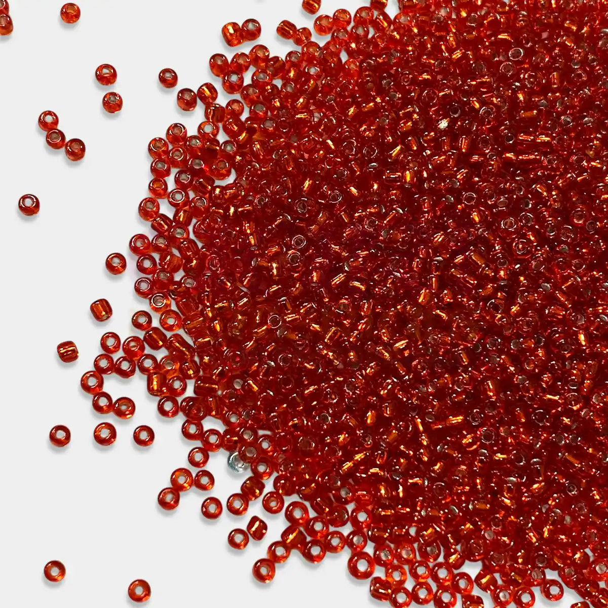 Glass Seed or Sugar Beads 2mm Bright Red Color (25grams)