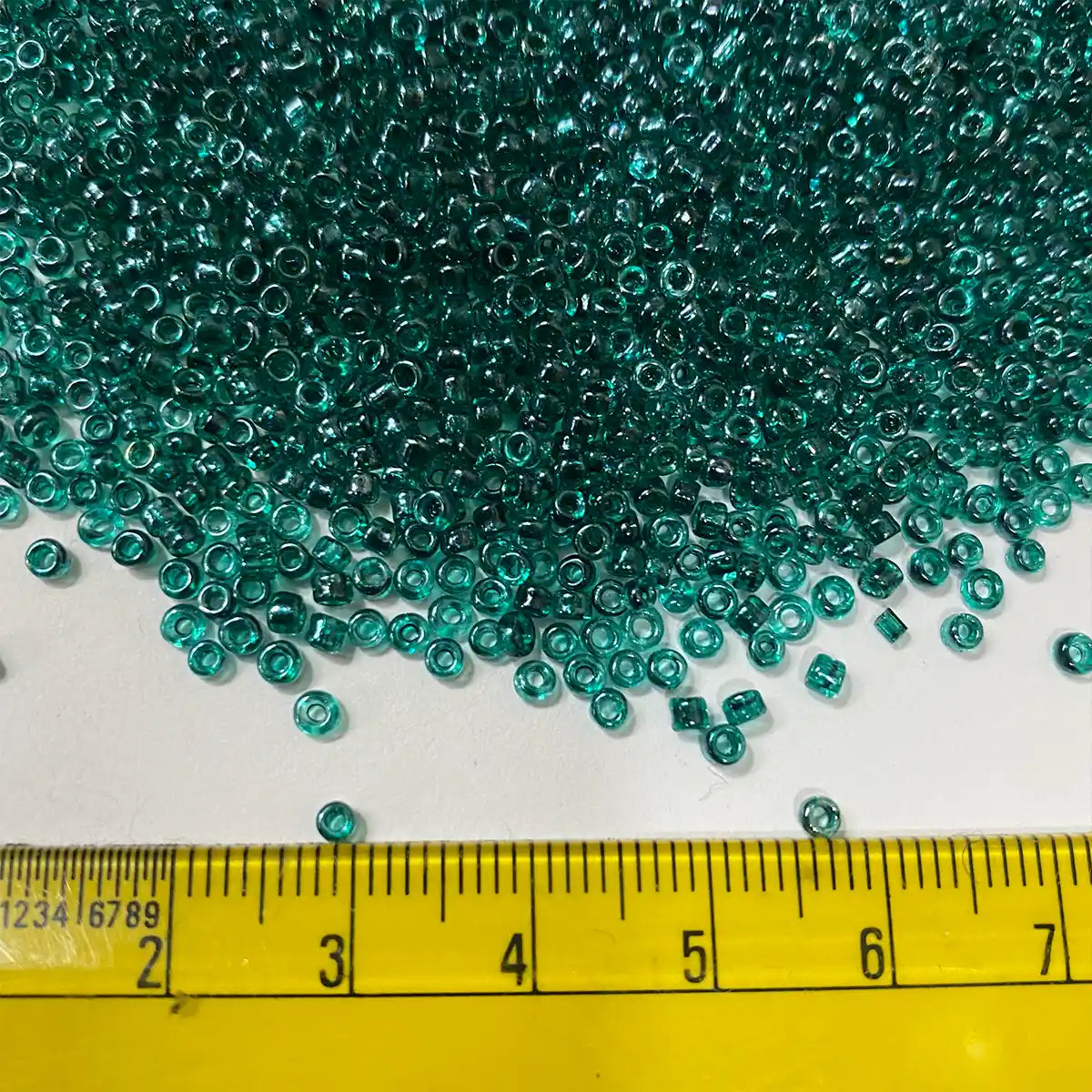 Glass Seed or Sugar Beads 2mm Color Teal Green Color (25grams)