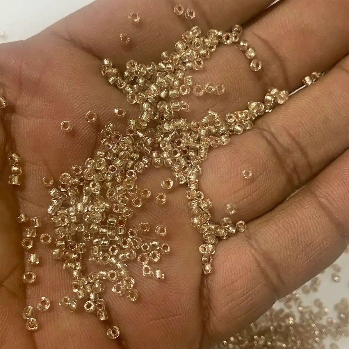Glass Seed or Sugar Beads 2mm Copper Shade Color (25grams)