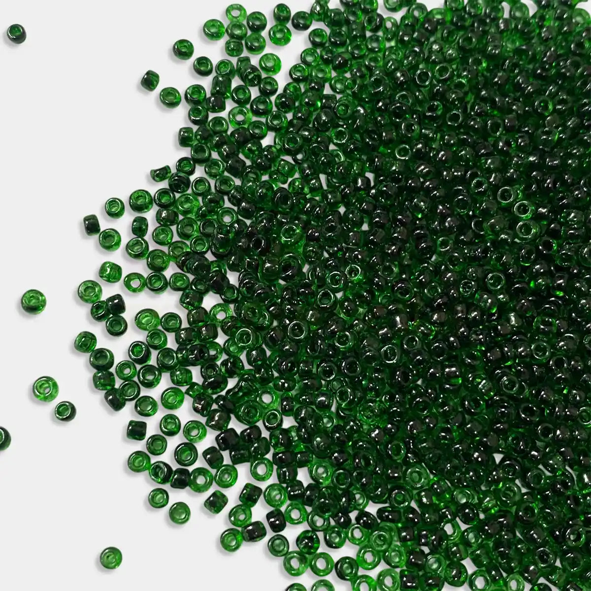 Glass Seed or Sugar Beads 2mm Dark Green Color (25grams)