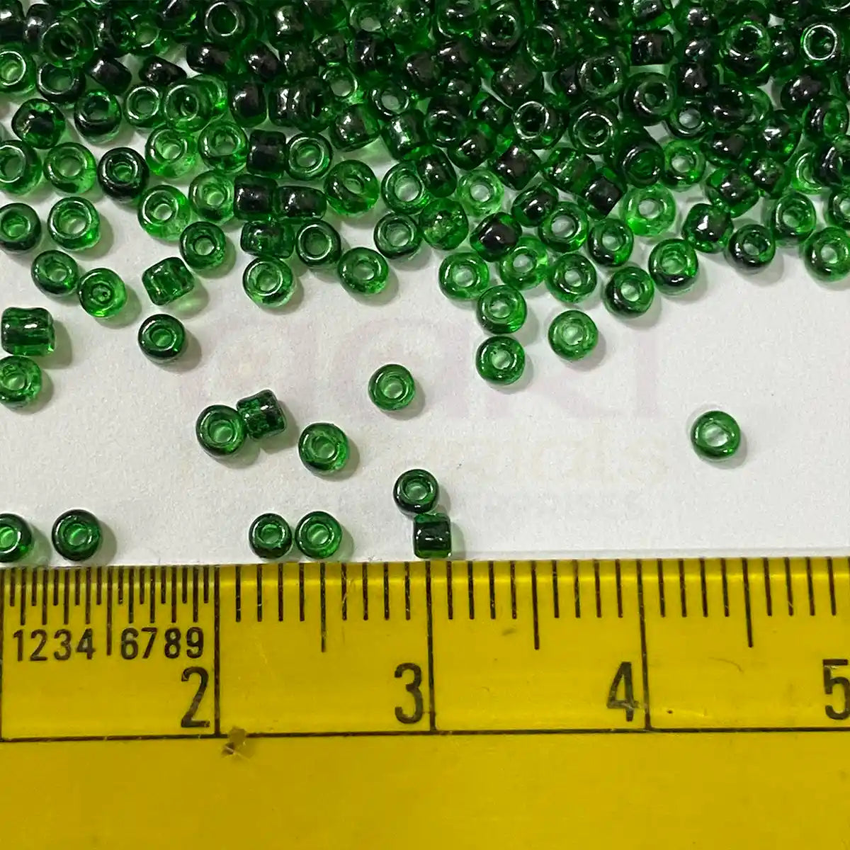 Glass Seed or Sugar Beads 2mm Dark Green Color (25grams)