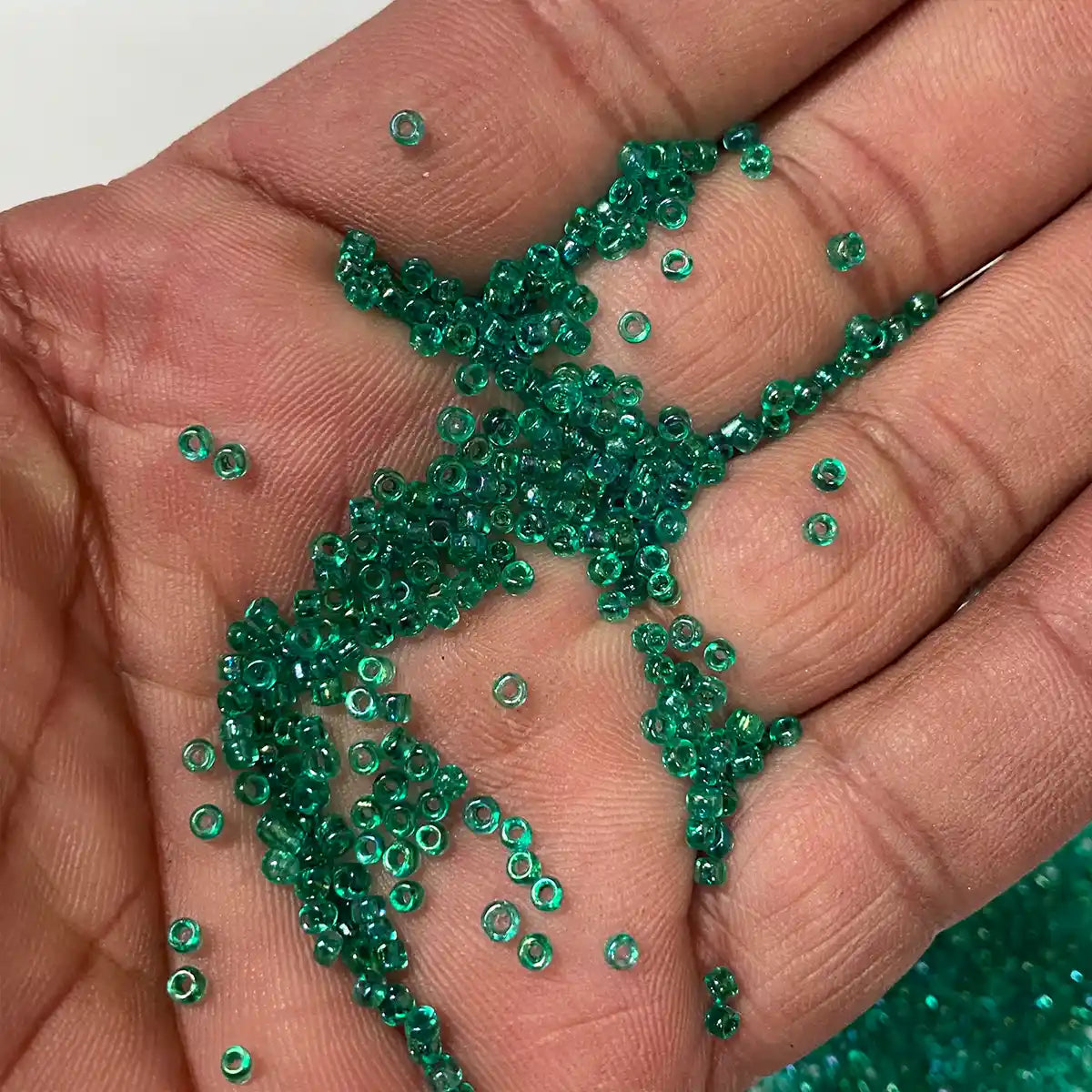 Glass Seed or Sugar Beads 2mm Dark Cyan Color (25grams)