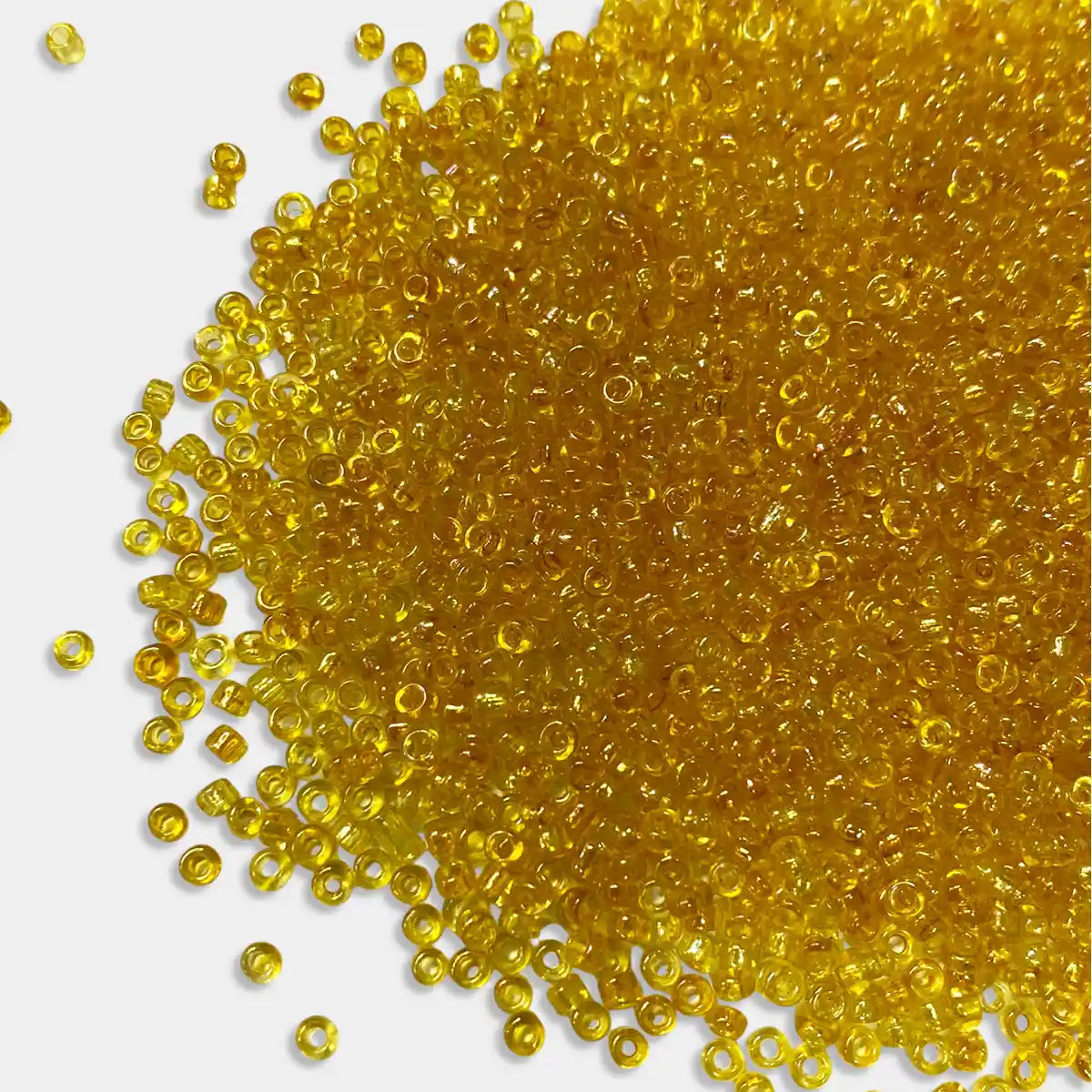 Glass Seed or Sugar Beads 2mm Dark Yellow Color (25grams)