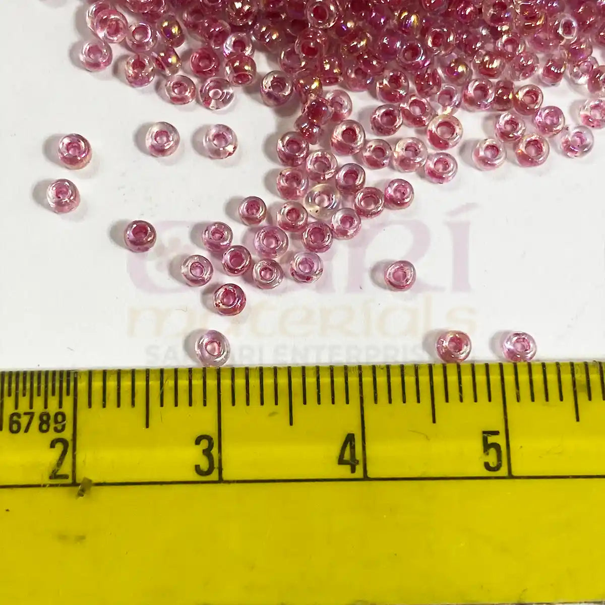 Glass Seed or Sugar Beads 2mm Dual Tone - Pink with Multicolor Shade (25grams)