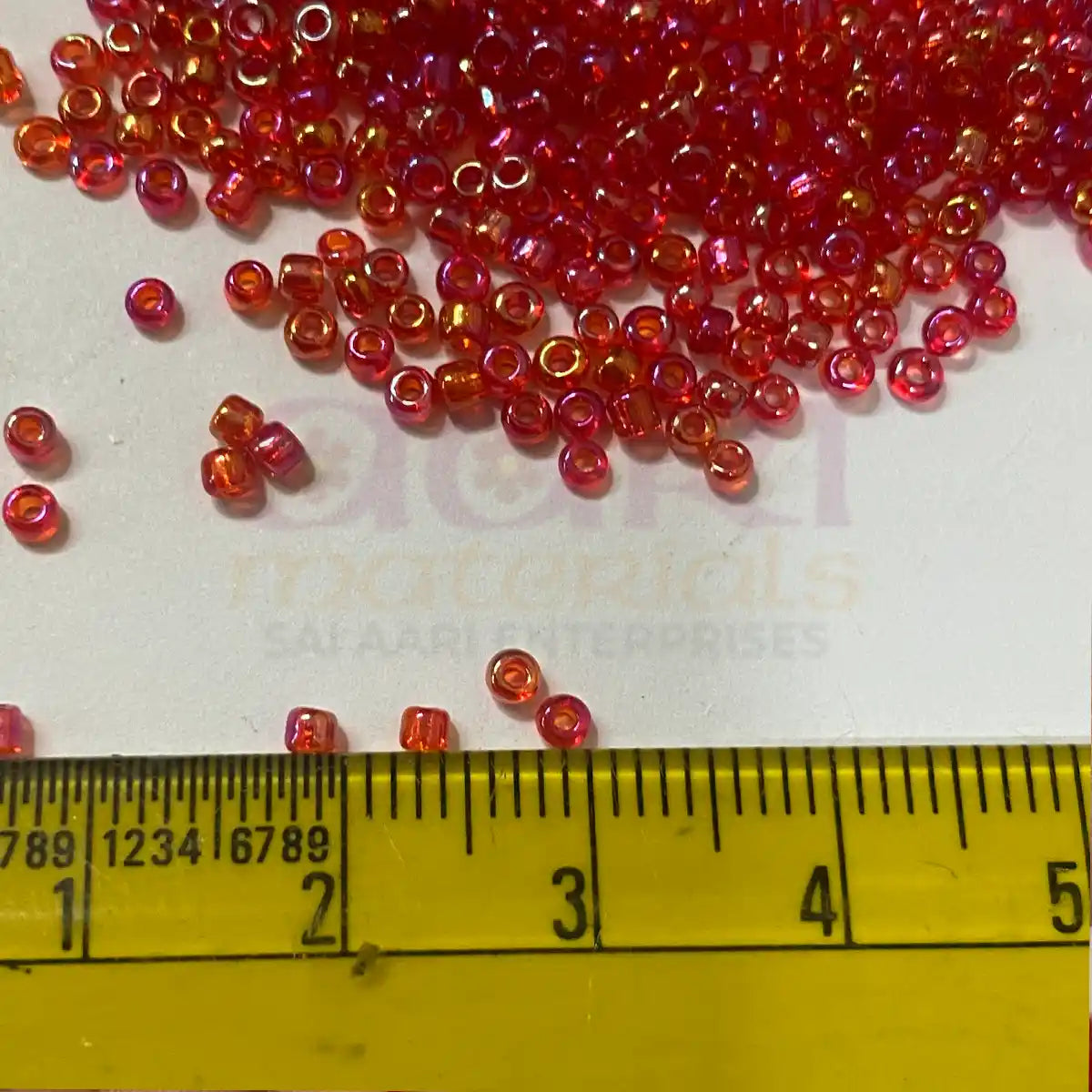 Glass Seed or Sugar Beads 2mm Dual Tone - Rose with Yellow Color (25grams)