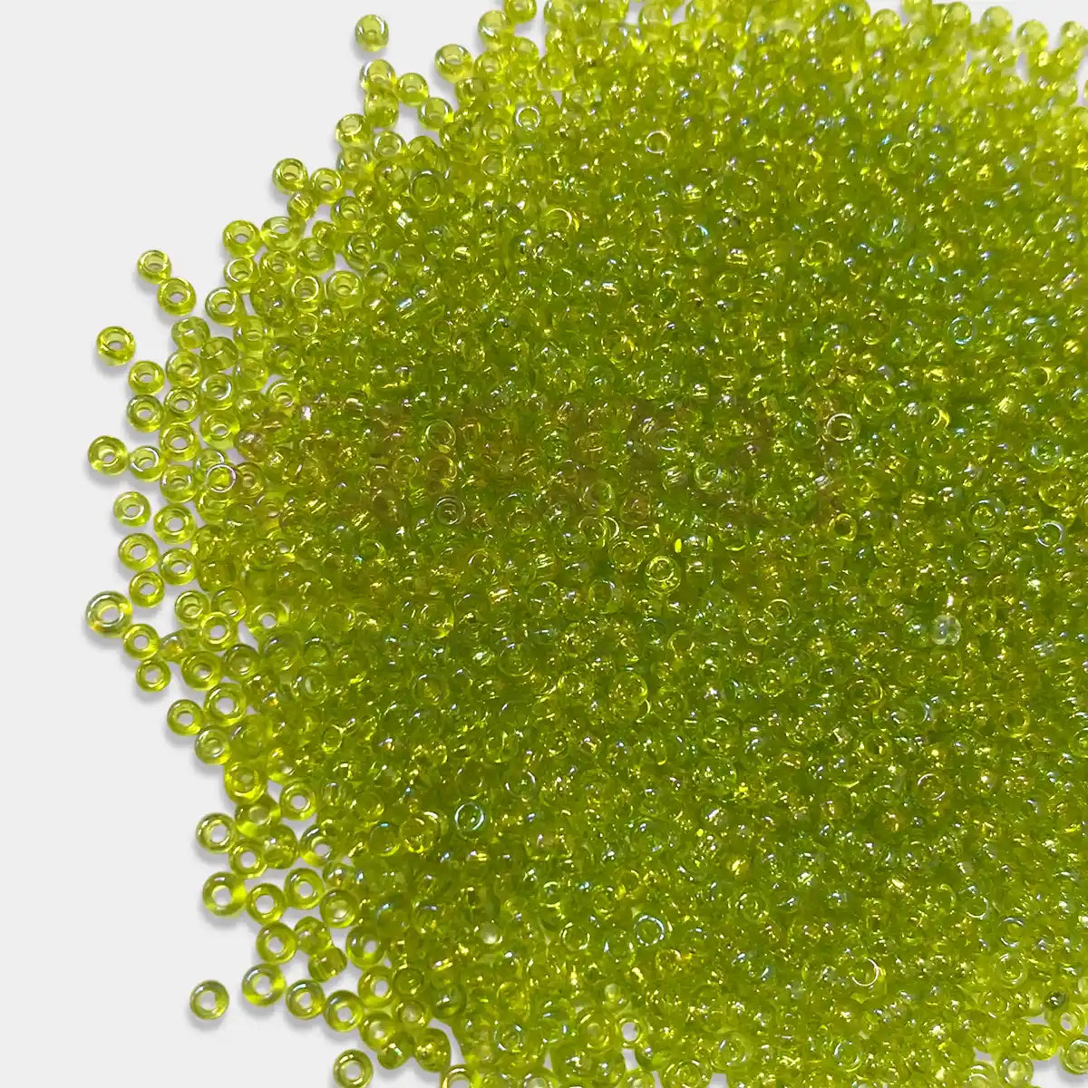 Glass Seed or Sugar Beads 2mm Dual Tone - Yellow with Mint Green (25grams)