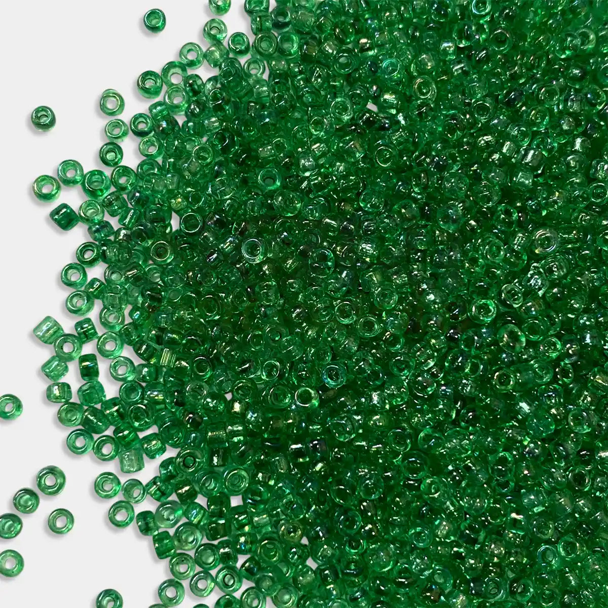 Glass Seed or Sugar Beads 2mm Green Color (25grams)